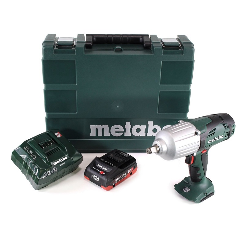 Metabo SSW 18 LTX 600 llave de impacto a batera 18V 600Nm 1/2" + 1x batera LIHD 4.0Ah + cargador + maletn
