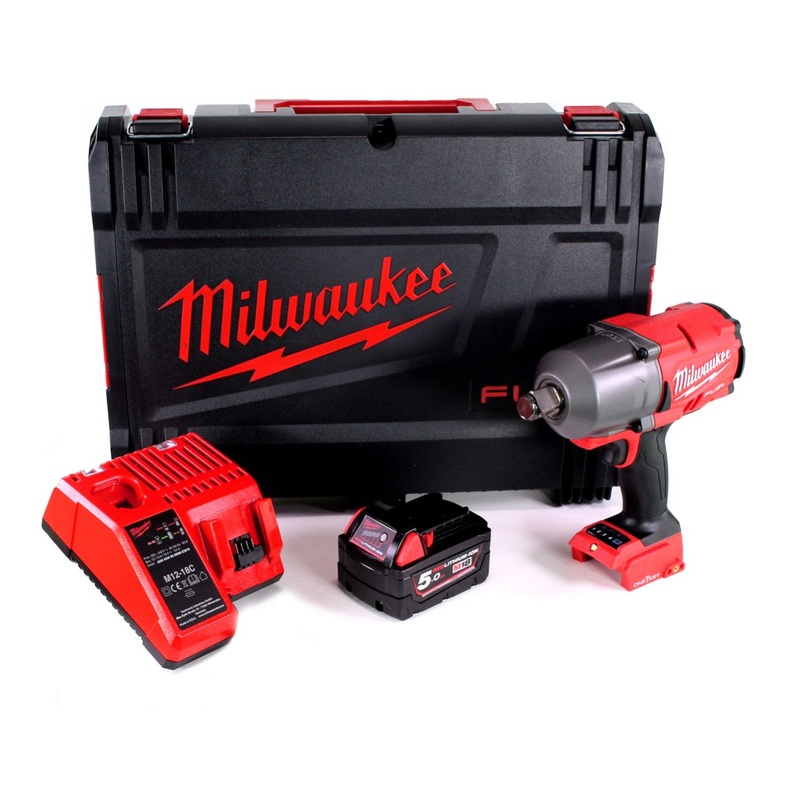 Milwaukee M18 ONEFHIWF34 501X Llave de impacto inalmbrica 3/4" 18V 1627Nm + 1x batera 5.0Ah + caja HD + cargador