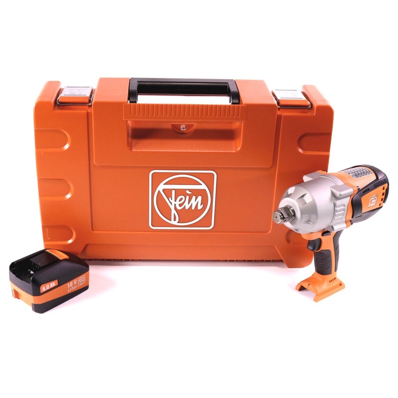 Atornillador de impacto a batera FEIN ASCD 18-1000 W34 18 V 1050 Nm 3/4" sin escobillas + 1x batera 6,0 Ah + maletn - sin cargador
