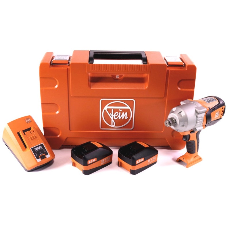 Atornillador de impacto a batera FEIN ASCD 18-1000 W34 18 V 1050 Nm 3/4" sin escobillas + 2x bateras 6,0 Ah + cargador + maletn