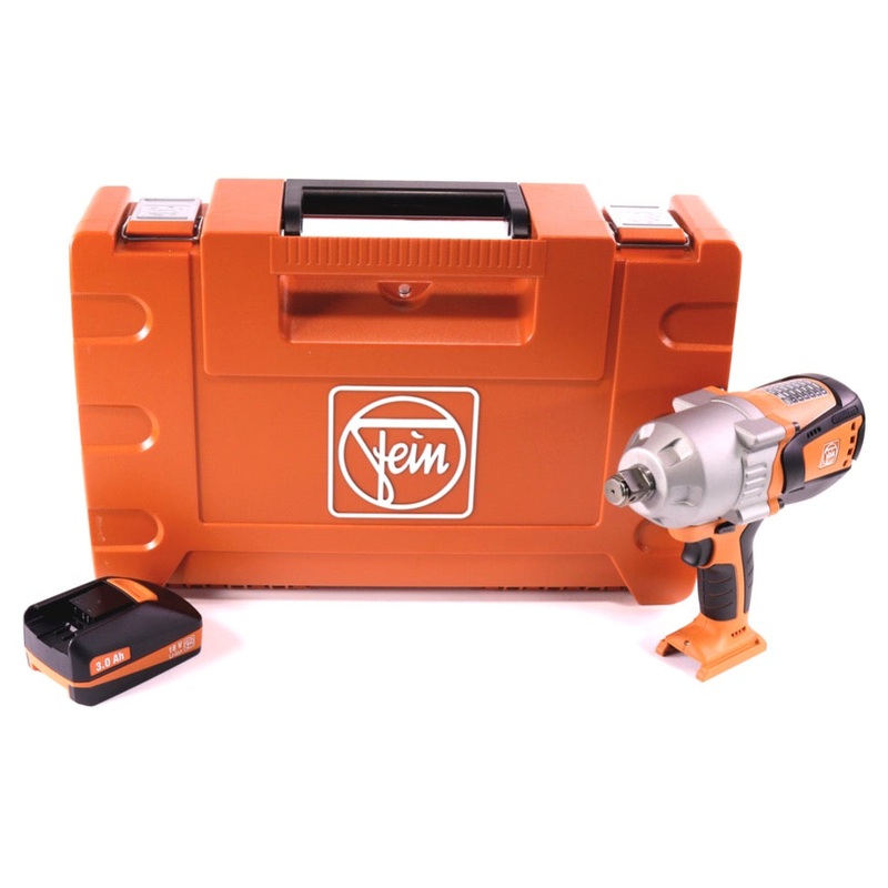 Atornillador de impacto a batera FEIN ASCD 18-1000 W34 C 18 V 1050 Nm 3/4" sin escobillas + 1x batera 3,0 Ah + maletn - sin cargador