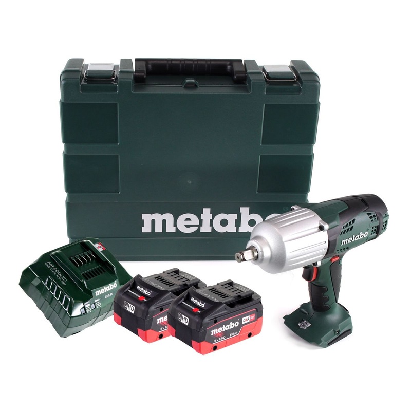 Metabo SSW 18 LTX 600 atornillador de impacto a batera 18 V 600 Nm 1/2" + 2x bateras 8,0 Ah + cargador + maletn