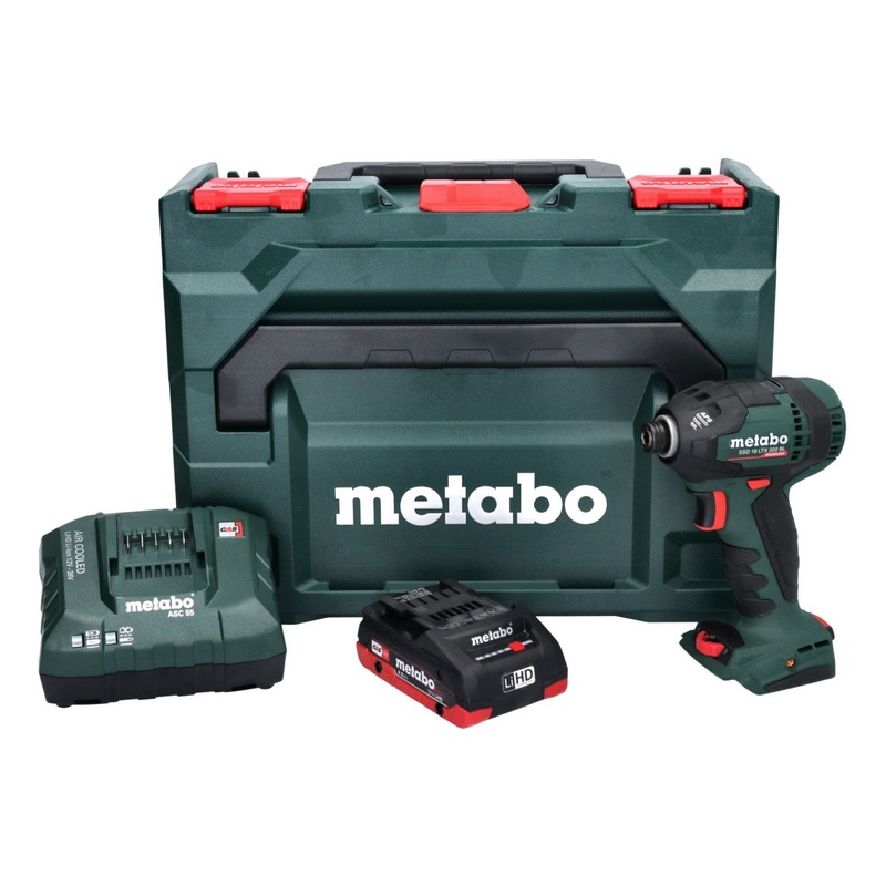 Metabo SSD 18 LTX 200 BL Atornillador de impacto inalmbrico 18 V 200 Nm 1/4" sin escobillas + 1x batera 4,0 Ah + cargador + metaBOX