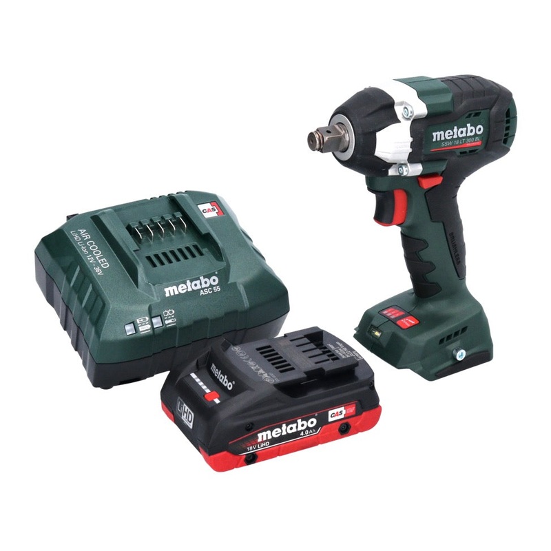 Metabo SSW 18 LT 300 BL Atornillador de impacto a batera 18 V 300 Nm 1/2" sin escobillas + 1x batera 4,0 Ah + cargador