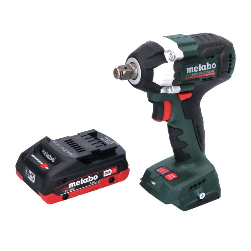 Metabo SSW 18 LT 300 BL Atornillador de impacto a batera 18 V 300 Nm 1/2" sin escobillas + 1x batera 4,0 Ah - sin cargador