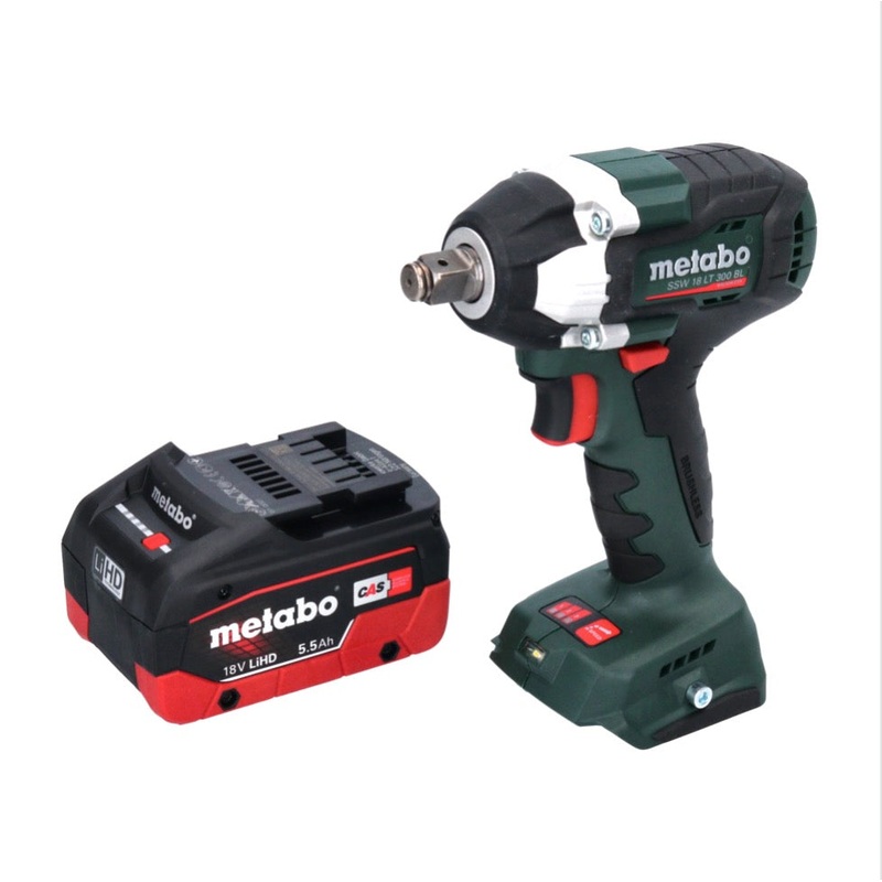 Metabo SSW 18 LT 300 BL Atornillador de impacto a batera 18 V 300 Nm 1/2" sin escobillas + 1x batera 5,5 Ah - sin cargador