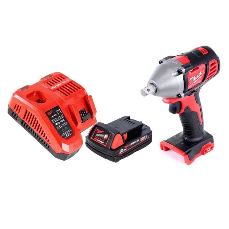 Milwaukee M18 BIW12-201FC Atornillador de impacto inalmbrico 18 V 240 Nm 1/2" + 1x batera 2,0 Ah + cargador