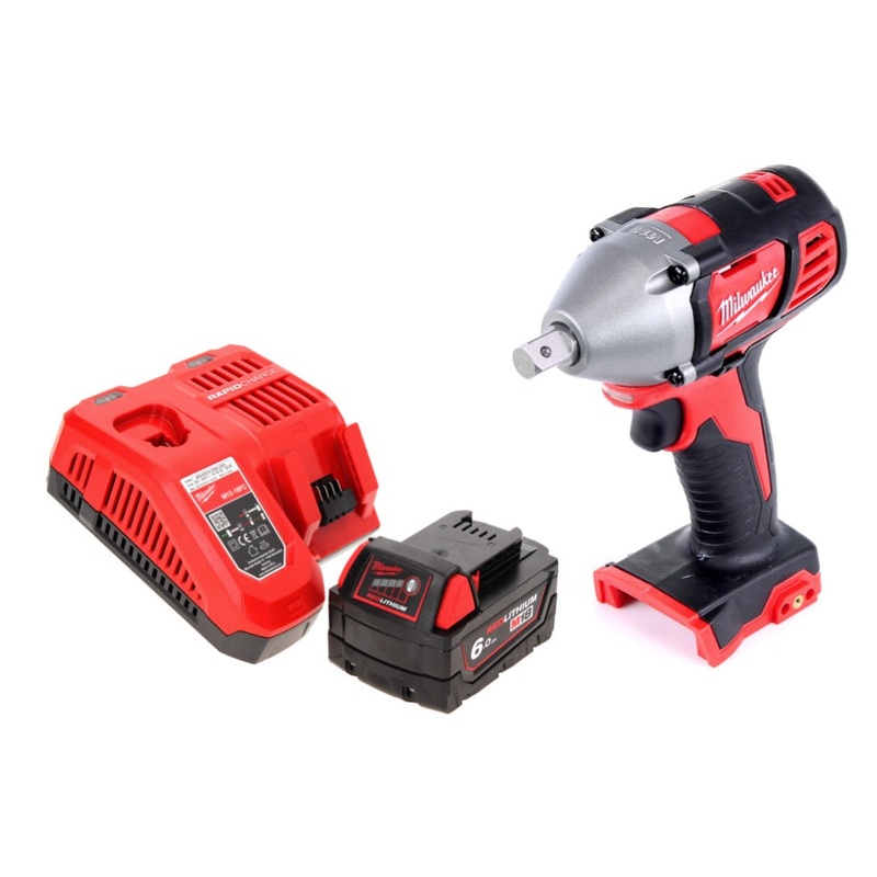 Milwaukee M18 BIW12-601FC Atornillador de impacto inalmbrico 18 V 240 Nm 1/2" + 1x batera 6,0 Ah + cargador