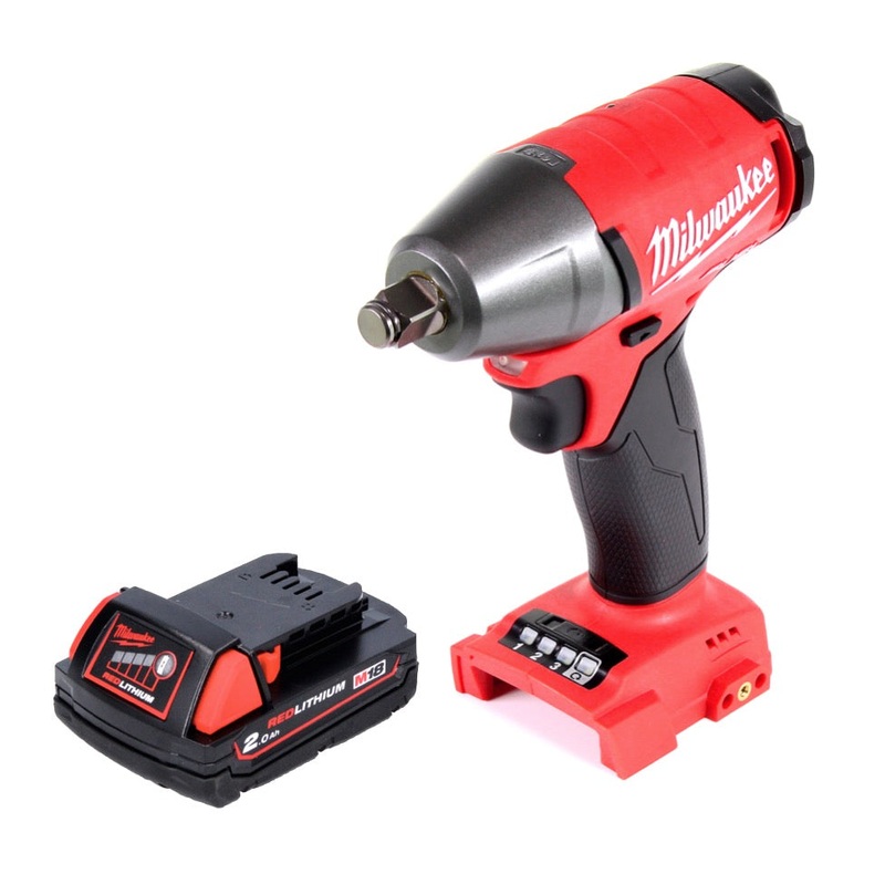 Milwaukee M18 FIWF12-201 llave de impacto inalmbrica 18 V 300 Nm 1/2" sin escobillas + 1x batera 2,0 Ah - sin cargador