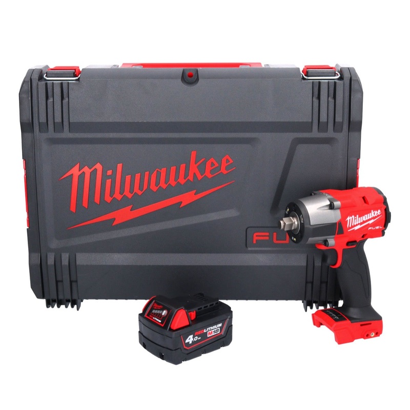 Milwaukee M18 FMTIW2F12-401X Llave de impacto inalmbrica 18 V 745 Nm 1/2" sin escobillas + 1x batera 4,0 Ah + caja HD - sin cargador