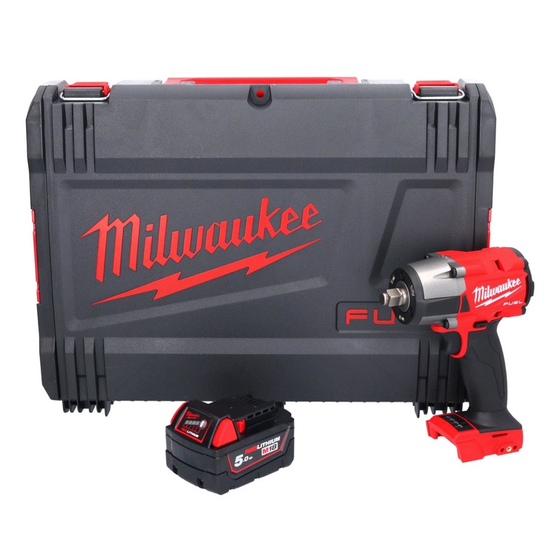 Milwaukee M18 FMTIW2F12-501X Llave de impacto inalmbrica 18 V 745 Nm 1/2" sin escobillas + 1x batera 5,0 Ah + caja HD - sin cargador