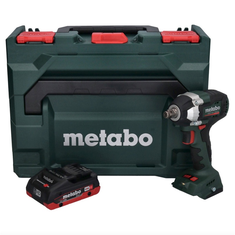 Metabo SSW 18 LT 300 BL Atornillador de impacto a batera 18 V 300 Nm sin escobillas + 1x batera 4,0 Ah + metaBOX - sin cargador