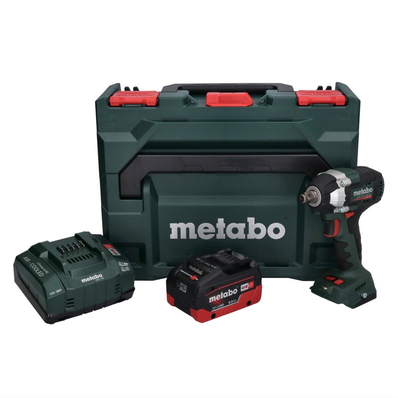 Metabo SSW 18 LT 300 BL Atornillador de impacto a batera 18 V 300 Nm sin escobillas + 1x batera 8,0 Ah + cargador + metaBOX