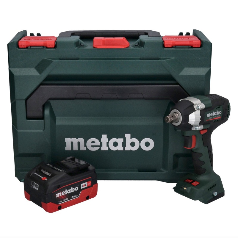 Metabo SSW 18 LT 300 BL Atornillador de impacto a batera 18 V 300 Nm sin escobillas + 1x batera 8,0 Ah + metaBOX - sin cargador