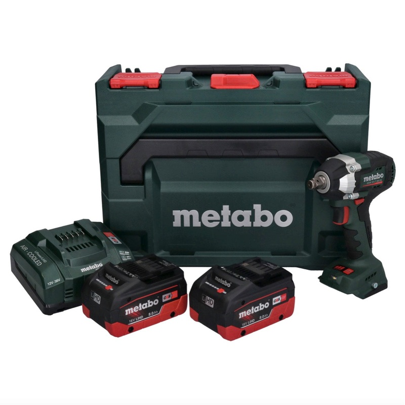 Metabo SSW 18 LT 300 BL Atornillador de impacto a batera 18 V 300 Nm sin escobillas + 2x batera 8,0 Ah + cargador + metaBOX