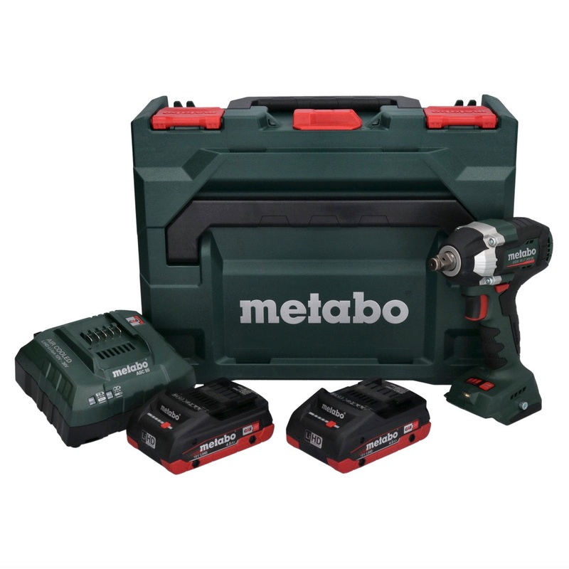 Metabo SSW 18 LT 300 BL Atornillador de impacto a batera 18 V 300 Nm sin escobillas + 2x bateras 4,0 Ah + cargador + metaBOX