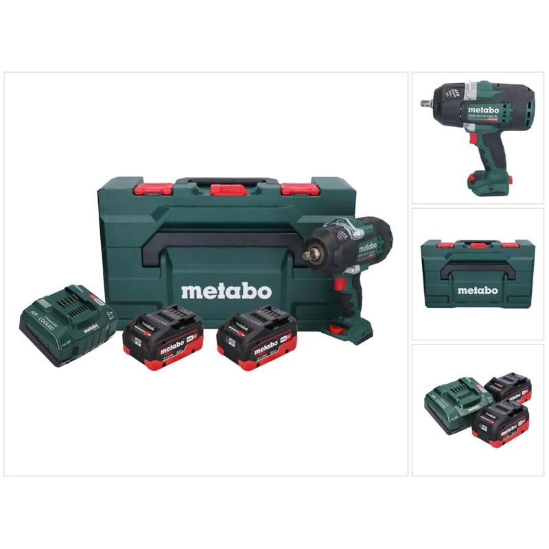 Metabo SSW 18 LTX 1450 BL Atornillador de impacto a batera 18 V 1450 Nm (602401810) sin escobillas + 2x batera 8,0 Ah + cargador + metaBOX