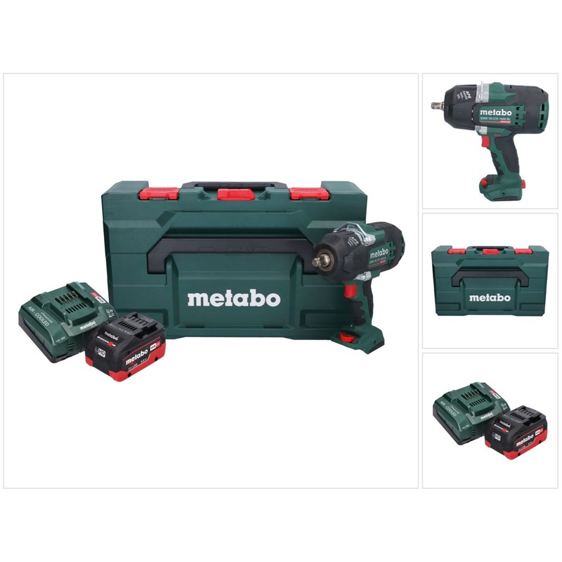 Metabo SSW 18 LTX 1450 BL Atornillador de impacto a batera 18 V 1450 Nm sin escobillas + 1x batera 5,5 Ah + cargador + metaBOX