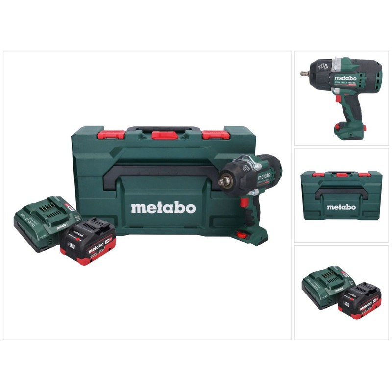 Metabo SSW 18 LTX 1450 BL Atornillador de impacto a batera 18 V 1450 Nm sin escobillas + 1x batera 8,0 Ah + cargador + metaBOX