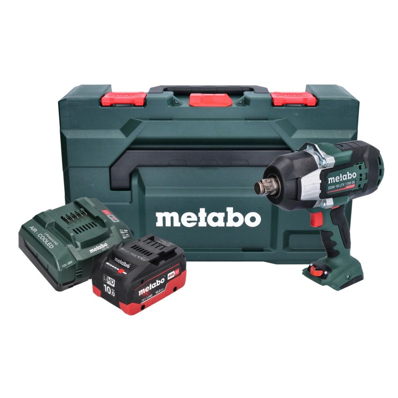 Metabo SSW 18 LTX 1750 BL Atornillador de impacto a batera 18 V 1750 Nm 3/4" sin escobillas + 1x batera 10,0 Ah + cargador + metaBOX