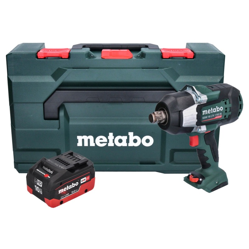 Metabo SSW 18 LTX 1750 BL Atornillador de impacto a batera 18 V 1750 Nm 3/4" sin escobillas + 1x batera 10,0 Ah + metaBOX - sin cargador