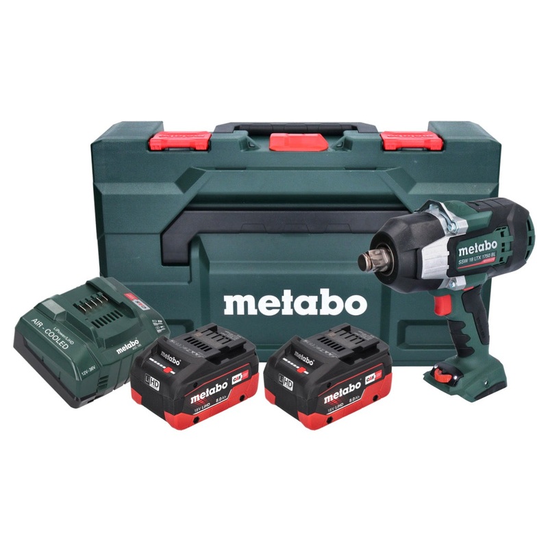 Metabo SSW 18 LTX 1750 BL Atornillador de impacto a batera 18 V 1750 Nm 3/4" sin escobillas (602402810) + 2x batera 8,0 Ah + cargador + metaBOX