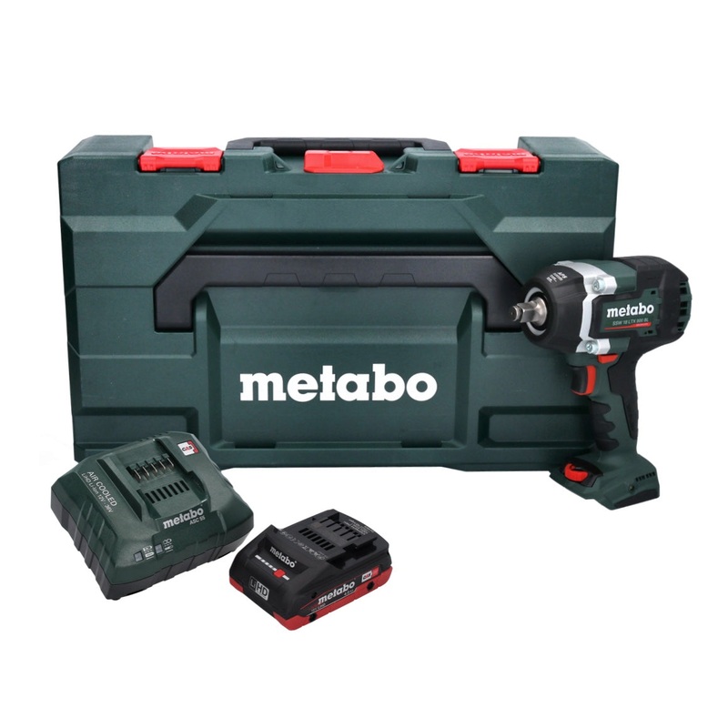 Metabo SSW 18 LTX 800 BL Atornillador de impacto a batera 18 V 800 Nm 1/2" sin escobillas + 1x batera 4,0 Ah + cargador + metaBOX
