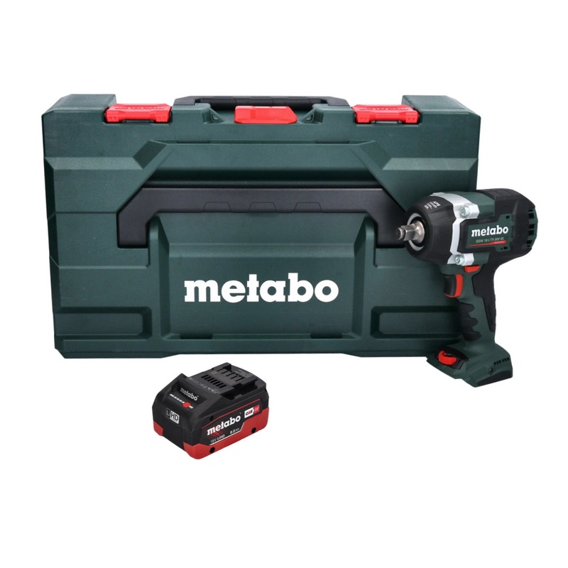 Metabo SSW 18 LTX 800 BL Atornillador de impacto a batera 18 V 800 Nm 1/2" sin escobillas + 1x batera 8,0 Ah + metaBOX - sin cargador
