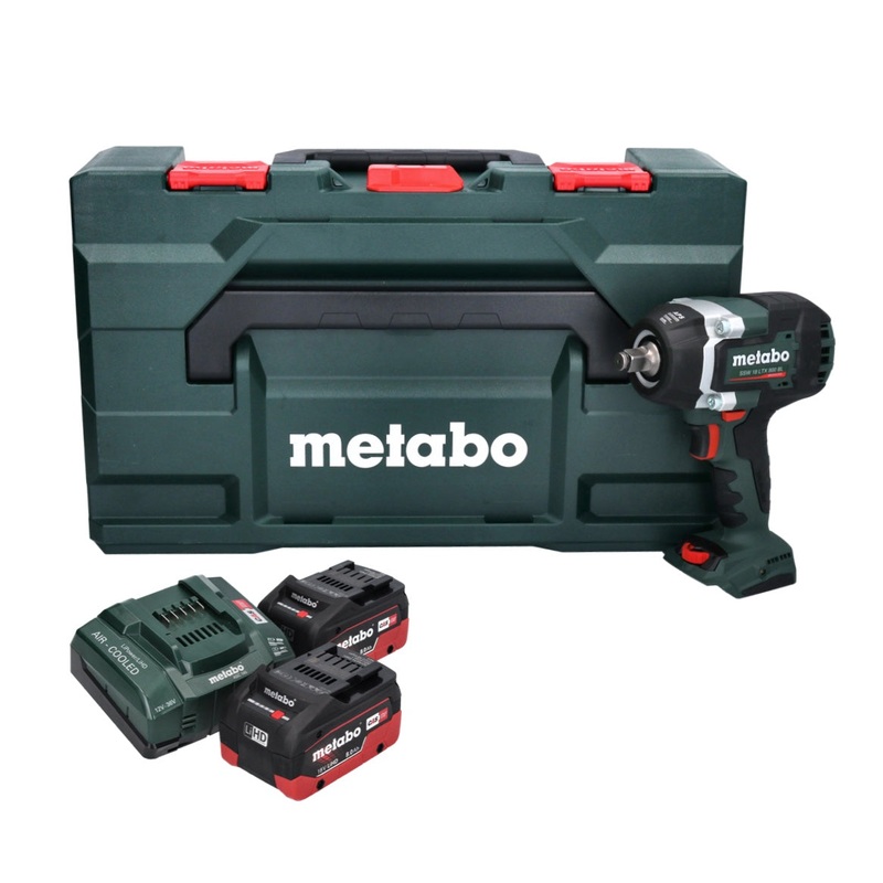 Metabo SSW 18 LTX 800 BL Atornillador de impacto a batera 18 V 800 Nm 1/2" sin escobillas + 2x batera 8,0 Ah + cargador + metaBOX