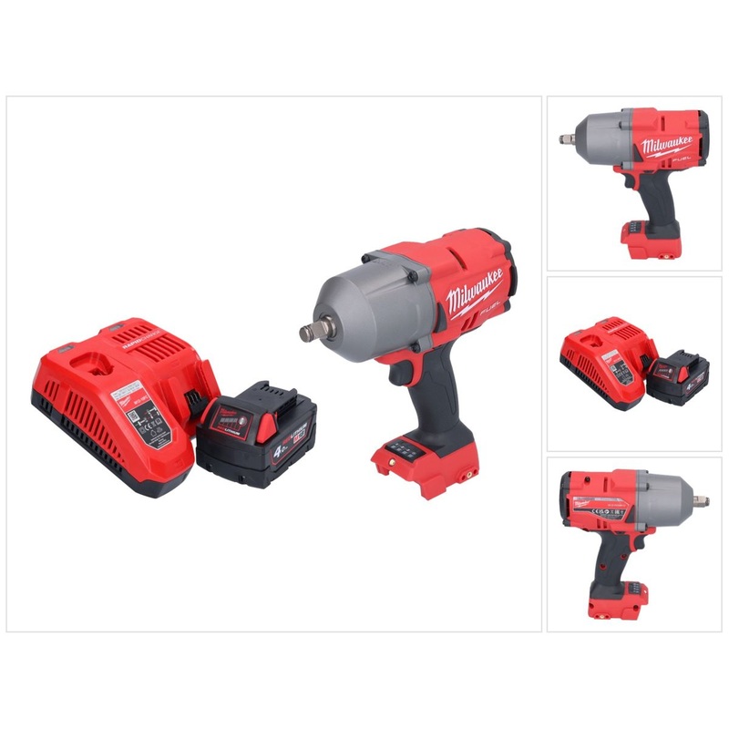 Milwaukee M18 FHIWF12-401 atornillador de impacto inalmbrico 18 V 1356 Nm 1/2" sin escobillas + 1x batera 4,0 Ah + cargador