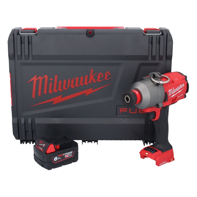 Milwaukee M18 ONEFHIWH716-601X Llave de impacto inalmbrica 18 V 1017 Nm 7/16" sin escobillas + 1x batera 6,0 Ah + caja HD - sin cargador