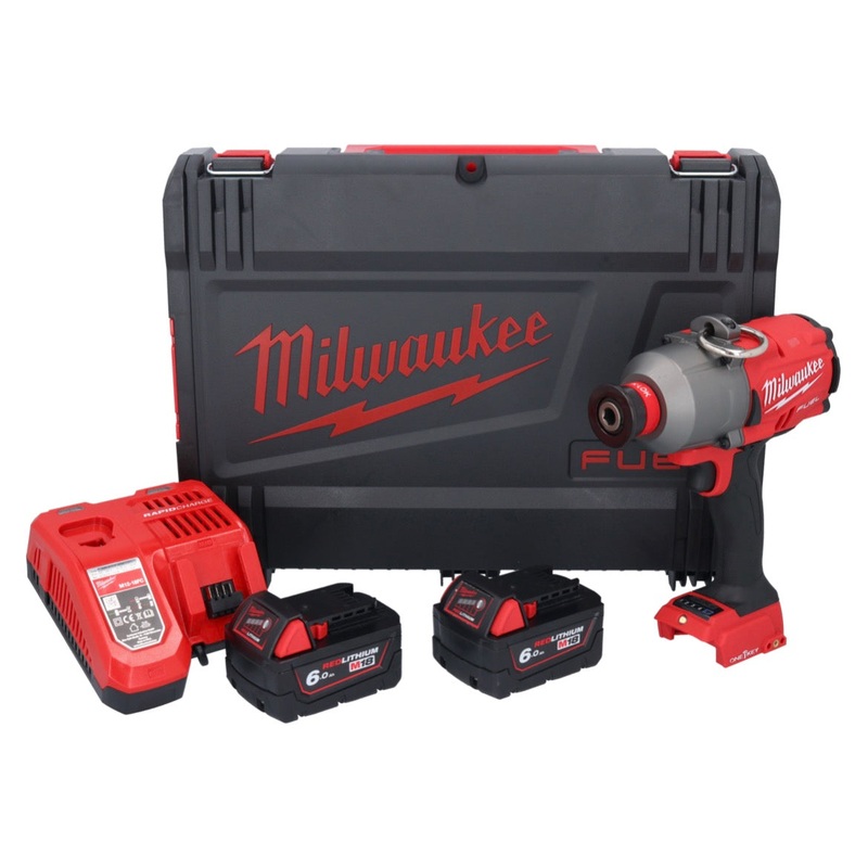 Milwaukee M18 ONEFHIWH716-602X Llave de impacto inalmbrica 18 V 1017 Nm 7/16" sin escobillas + 2x batera 6,0 Ah + cargador + caja HD