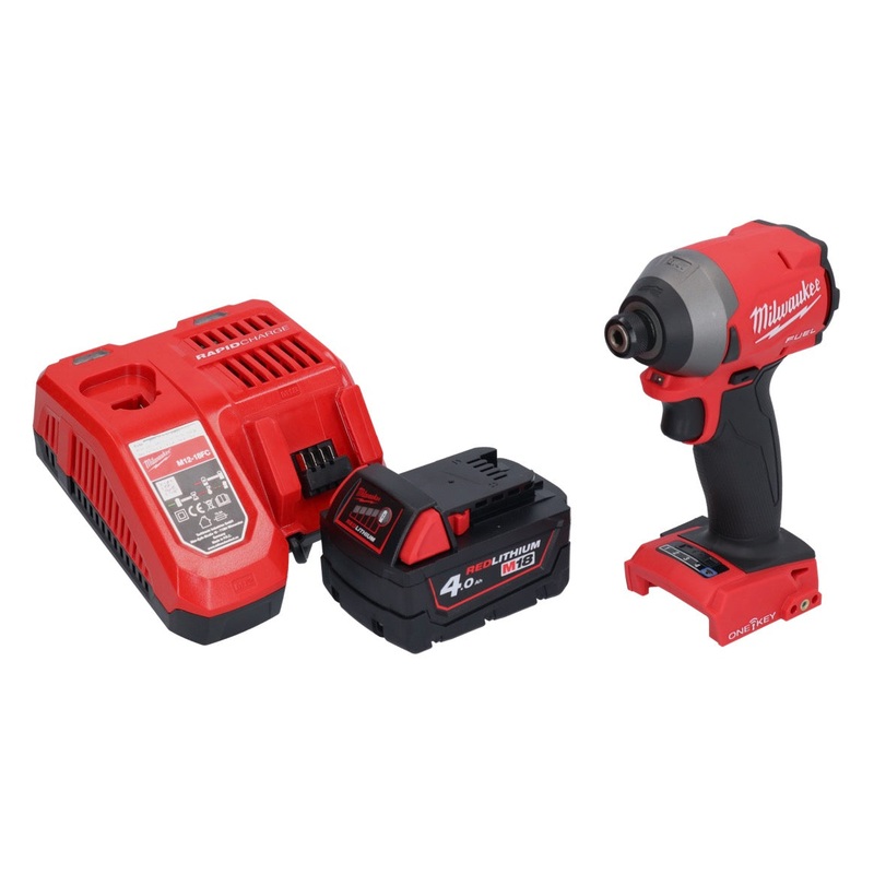 Milwaukee M18 ONEID2-401 llave de impacto inalmbrica 18 V 226 Nm 1/4" sin escobillas + 1x batera 4,0 Ah + cargador