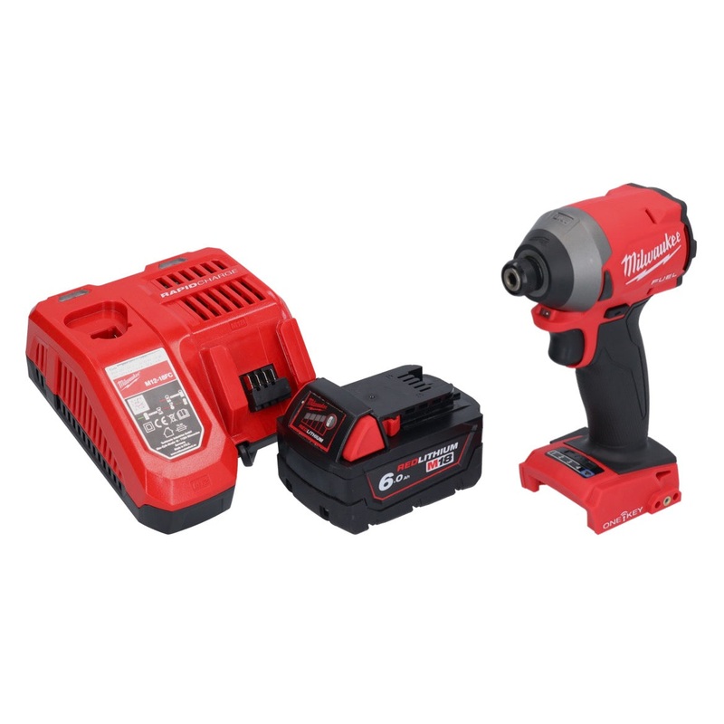Milwaukee M18 ONEID2-601 llave de impacto inalmbrica 18 V 226 Nm 1/4" sin escobillas + 1x batera 6,0 Ah + cargador