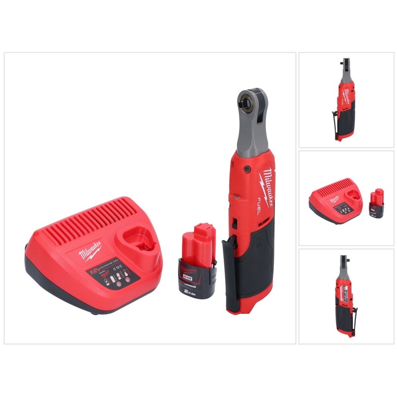 Milwaukee M12 FHIR14-201 carraca a batera 12 V 47 Nm 1/4" sin escobillas + 1x batera 2,0 Ah + cargador