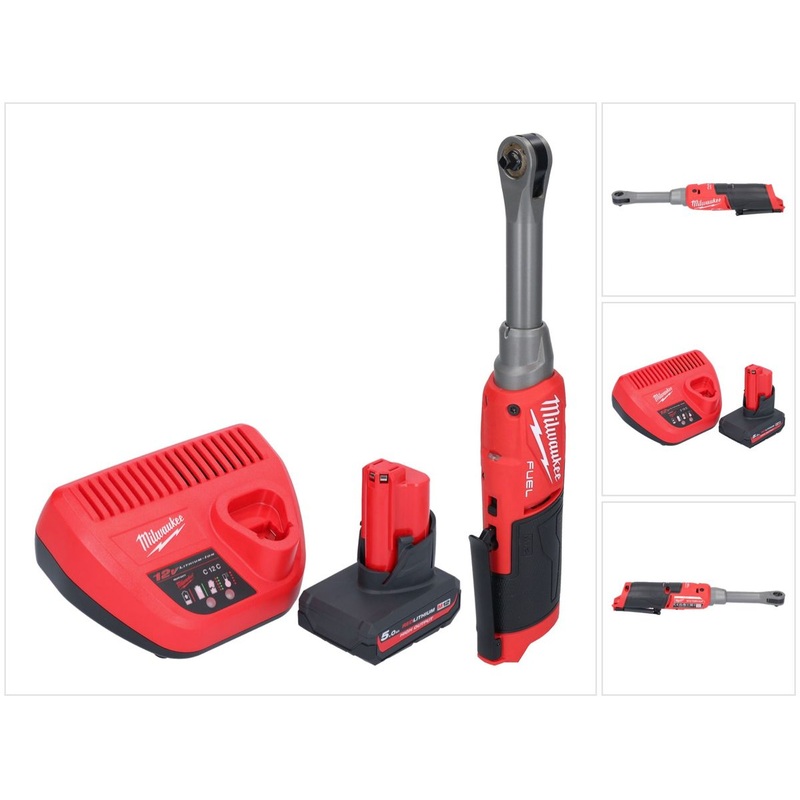 Milwaukee M12 FHIR14LR-501 batera de trinquete de alta velocidad 12 V 47 Nm 1/4" sin escobillas + 1x batera 5,0 Ah + cargador