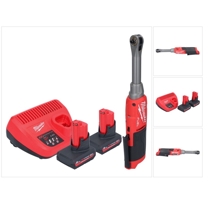 Milwaukee M12 FHIR14LR-502 carraca de alta velocidad a batera 12 V 47 Nm 1/4" sin escobillas + 2x batera 5,0 Ah + cargador