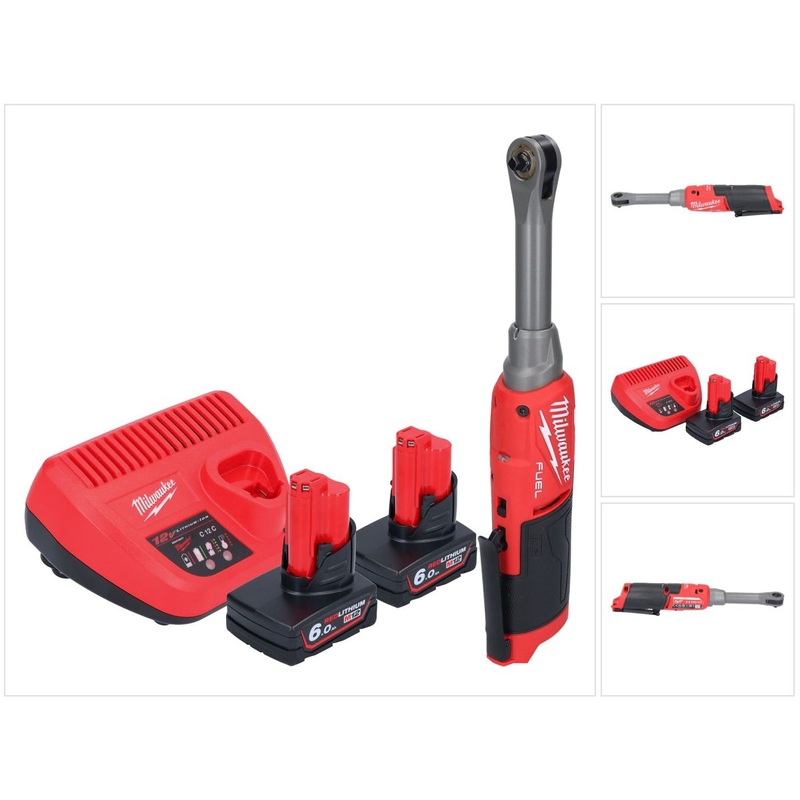 Milwaukee M12 FHIR14LR-602 carraca de alta velocidad a batera 12 V 47 Nm 1/4" sin escobillas + 2x batera 6,0 Ah + cargador