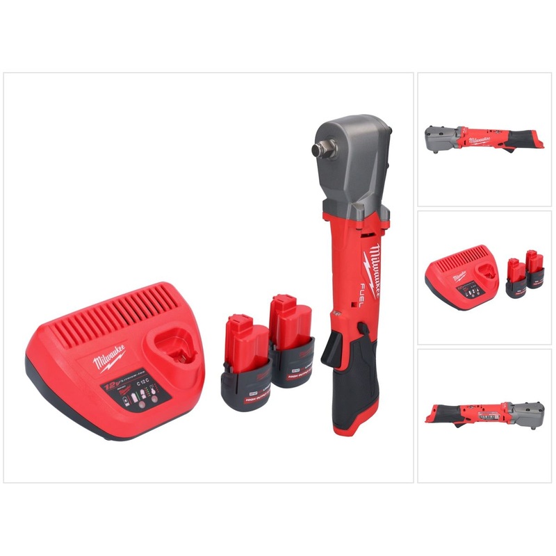 Milwaukee M12 FRAIWF12-252 llave de impacto angular a batera 12 V 1/2" 270 Nm sin escobillas + 2x batera 2,5 Ah + cargador