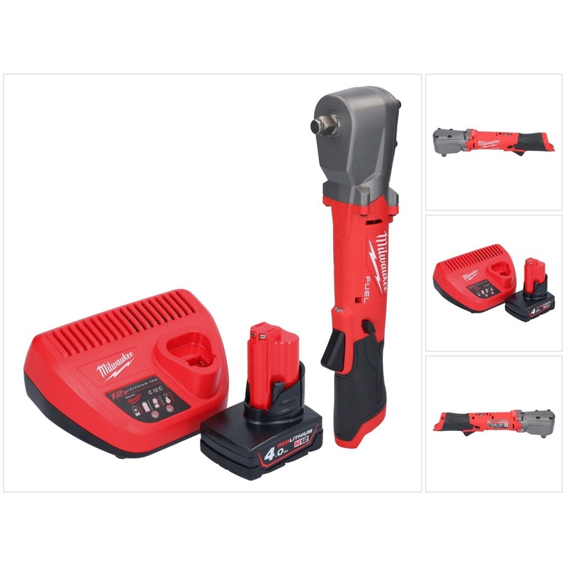 Milwaukee M12 FRAIWF12-401 llave de impacto angular a batera 12 V 1/2" 270 Nm sin escobillas + 1x batera 4,0 Ah + cargador