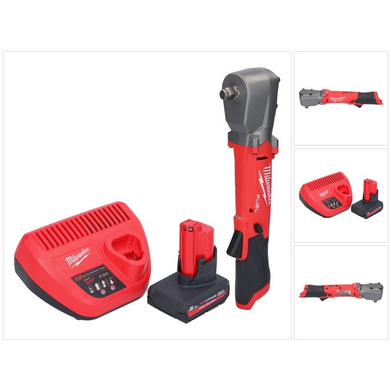 Milwaukee M12 FRAIWF12-501 llave de impacto angular a batera 12 V 1/2" 270 Nm sin escobillas + 1x batera 5,0 Ah + cargador