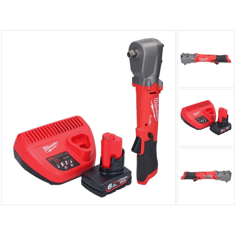 Milwaukee M12 FRAIWF12-601 llave de impacto angular a batera 12 V 1/2" 270 Nm sin escobillas + 1x batera 6,0 Ah + cargador