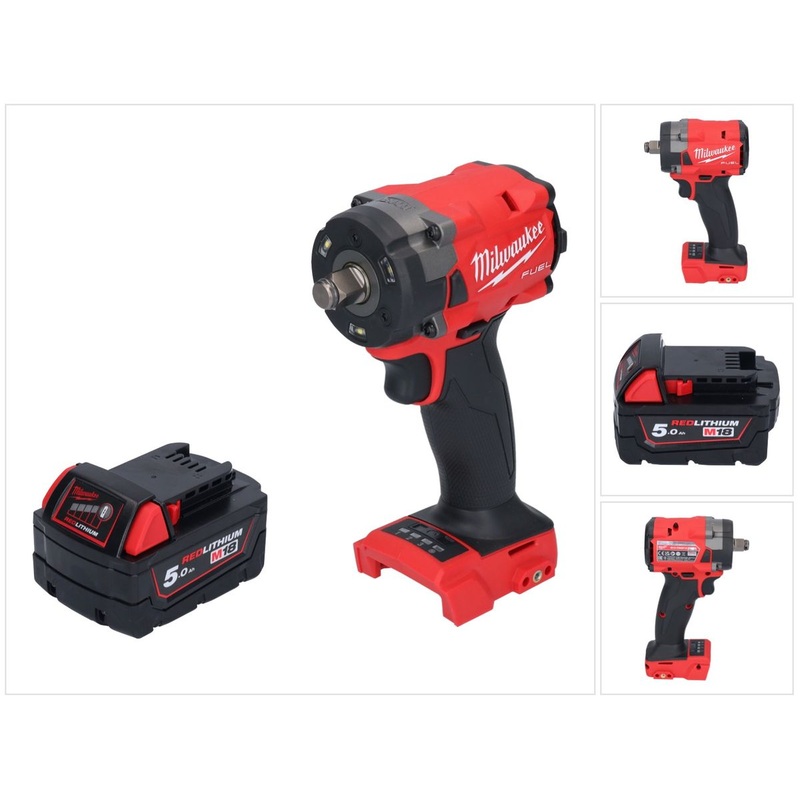 Milwaukee M18 FIW2F12-501 llave de impacto inalmbrica 18 V 339 Nm 1/2" sin escobillas + 1x batera 5,0 Ah - sin cargador