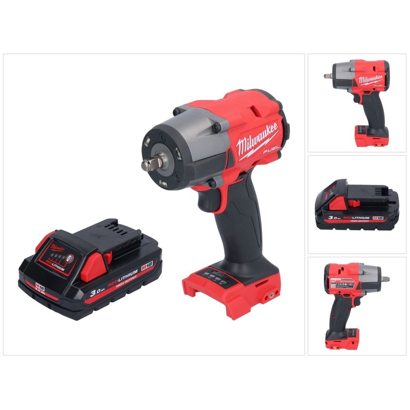 Milwaukee M18 FMTIW2F38-301 llave de impacto inalmbrica 18 V 745 Nm 3/8" sin escobillas + 1x batera 3,0 Ah - sin cargador