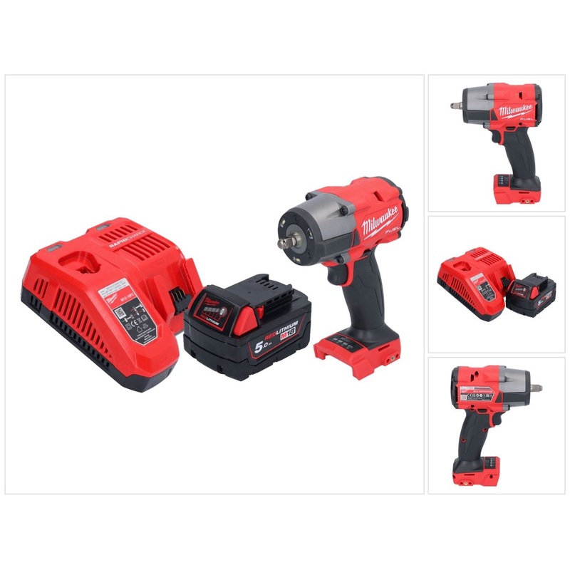 Milwaukee M18 FMTIW2F38-501 llave de impacto inalmbrica 18 V 745 Nm 3/8" sin escobillas + 1x batera 5,0 Ah + cargador