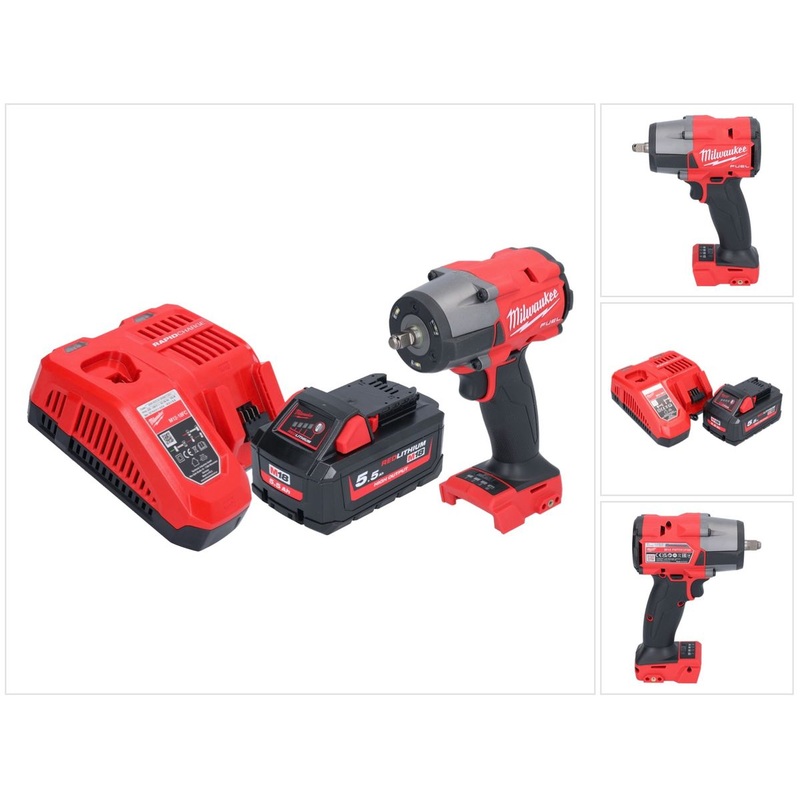 Milwaukee M18 FMTIW2F38-551 llave de impacto inalmbrica 18 V 745 Nm 3/8" sin escobillas + 1x batera 5,5 Ah + cargador