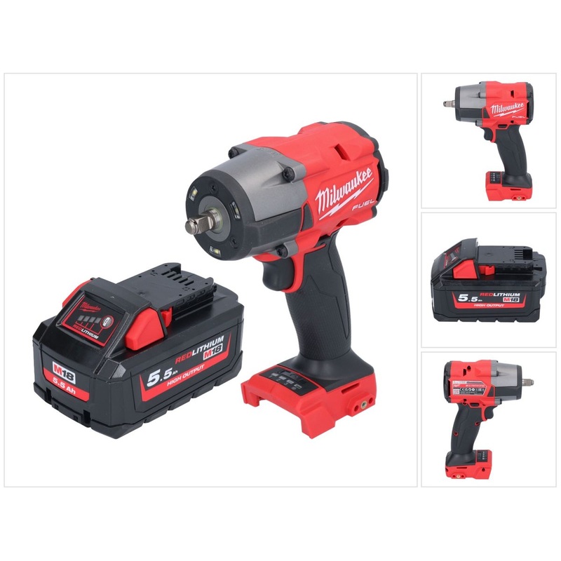 Milwaukee M18 FMTIW2F38-551 llave de impacto inalmbrica 18 V 745 Nm 3/8" sin escobillas + 1x batera 5,5 Ah - sin cargador