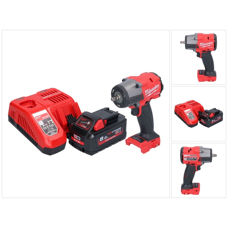 Milwaukee M18 FMTIW2F38-801 llave de impacto inalmbrica 18 V 745 Nm 3/8" sin escobillas + 1x batera 8,0 Ah + cargador