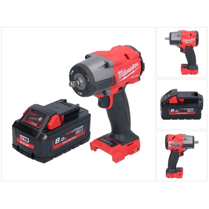 Milwaukee M18 FMTIW2F38-801 llave de impacto inalmbrica 18 V 745 Nm 3/8" sin escobillas + 1x batera 8,0 Ah - sin cargador