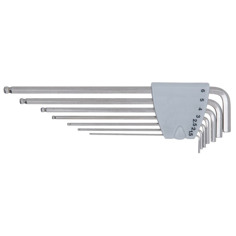 KS TOOLS ACERO INOXIDABLE Juego de llaves Allen XL, 7 piezas ( 964.0515 )